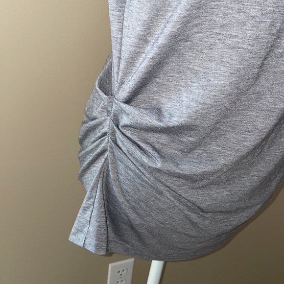 Athleta Essence Pleated Gray Tee, Size Medium - Picture 5 of 12